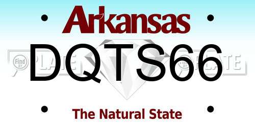 DQTS66 Arkansas License Plate