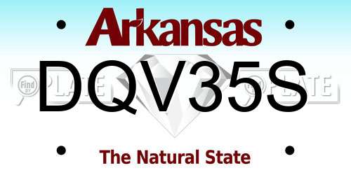 DQV35S Arkansas License Plate