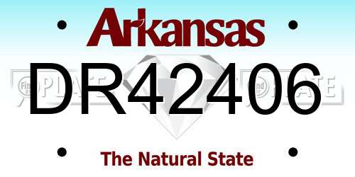 DR42406 Arkansas License Plate