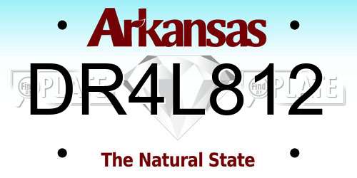 DR4L812 Arkansas License Plate
