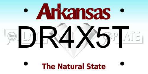 DR4X5T Arkansas License Plate