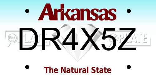 DR4X5Z Arkansas License Plate