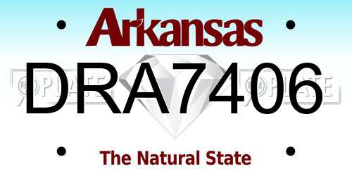 DRA7406 Arkansas License Plate