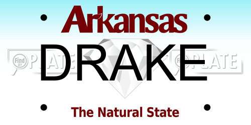 DRAKE Arkansas License Plate