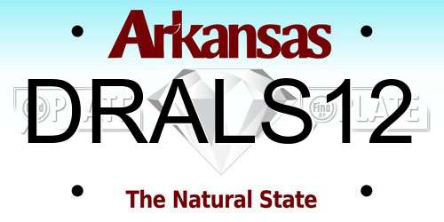 DRALS12 Arkansas License Plate