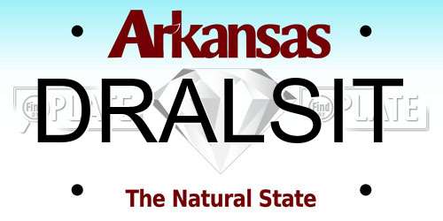 DRALSIT Arkansas License Plate