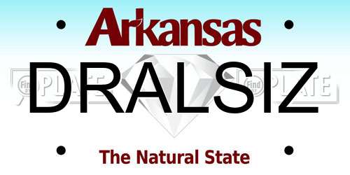 DRALSIZ Arkansas License Plate