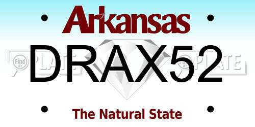 DRAX52 Arkansas License Plate
