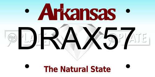 DRAX57 Arkansas License Plate