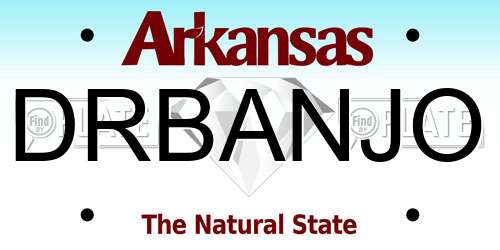 DRBANJO Arkansas License Plate