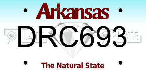 DRC693 Arkansas License Plate