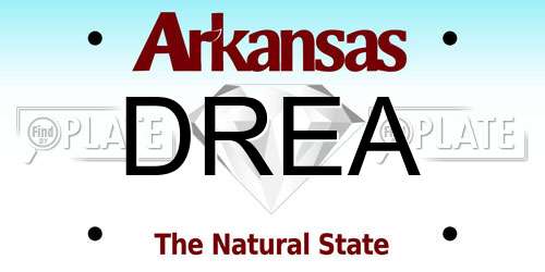 DREA Arkansas License Plate