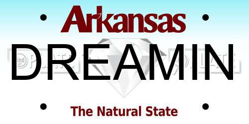 DREAMIN Arkansas License Plate