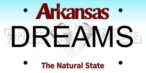 DREAMS Arkansas License Plate
