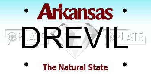 DREVIL Arkansas License Plate
