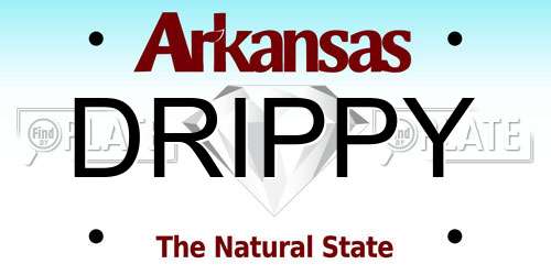 DRIPPY Arkansas License Plate