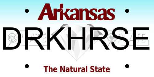 DRKHRSE Arkansas License Plate