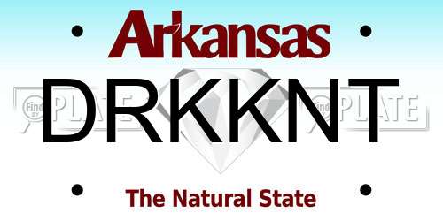 DRKKNT Arkansas License Plate