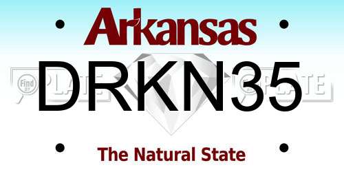 DRKN35 Arkansas License Plate