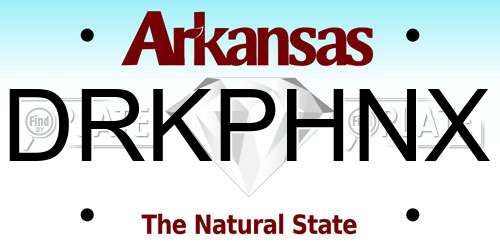 DRKPHNX Arkansas License Plate