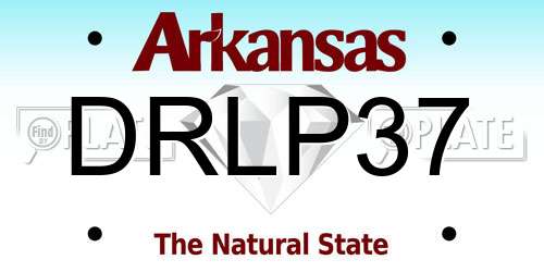 DRLP37 Arkansas License Plate