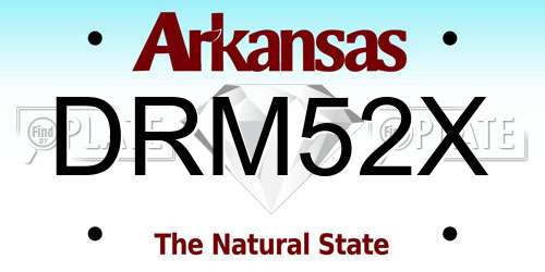 DRM52X Arkansas License Plate