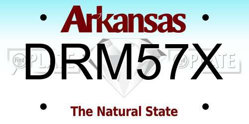 DRM57X Arkansas License Plate