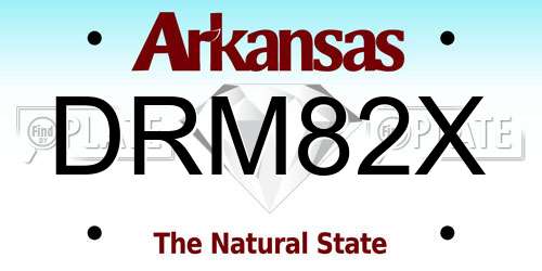 DRM82X Arkansas License Plate