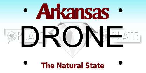 DRONE Arkansas License Plate