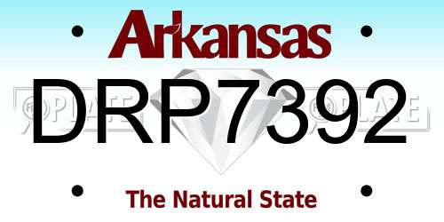 DRP7392 Arkansas License Plate