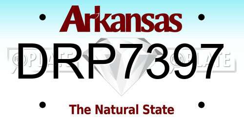 DRP7397 Arkansas License Plate