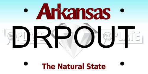 DRPOUT Arkansas License Plate