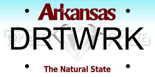 DRTWRK Arkansas License Plate