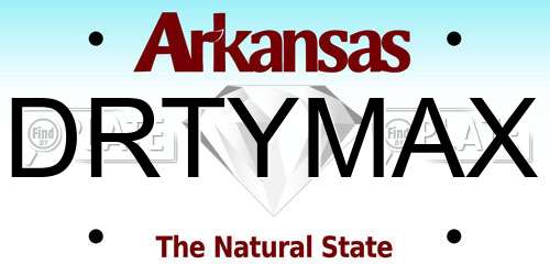 DRTYMAX Arkansas License Plate