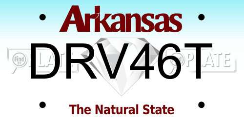 DRV46T Arkansas License Plate