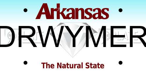 DRWYMER Arkansas License Plate