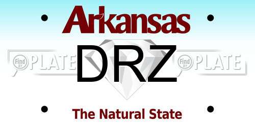 DRZ Arkansas License Plate