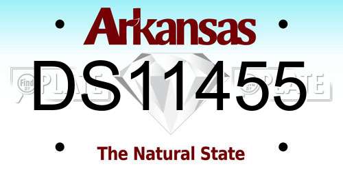 DS11455 Arkansas License Plate
