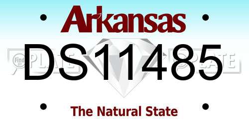 DS11485 Arkansas License Plate