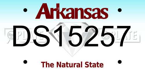 DS15257 Arkansas License Plate
