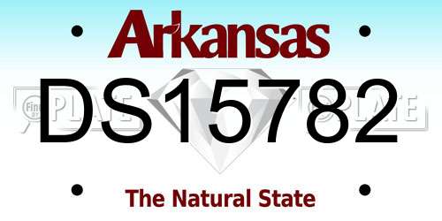 DS15782 Arkansas License Plate