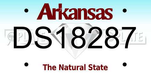 DS18287 Arkansas License Plate