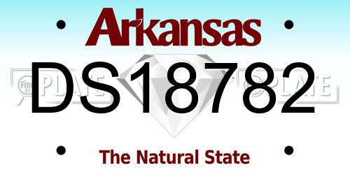 DS18782 Arkansas License Plate
