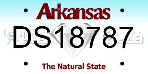DS18787 Arkansas License Plate