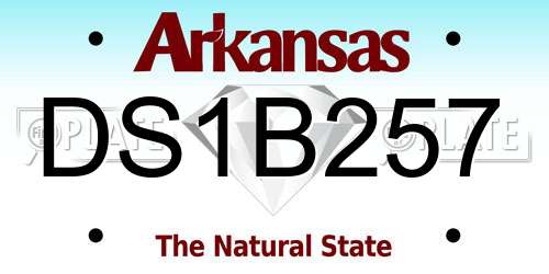 DS1B257 Arkansas License Plate