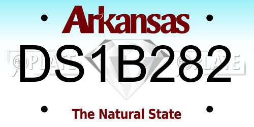 DS1B282 Arkansas License Plate