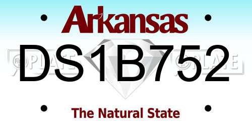 DS1B752 Arkansas License Plate