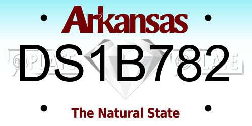 DS1B782 Arkansas License Plate