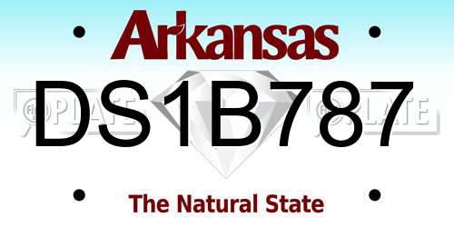 DS1B787 Arkansas License Plate