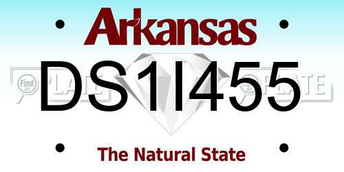 DS1I455 Arkansas License Plate